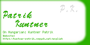 patrik kuntner business card